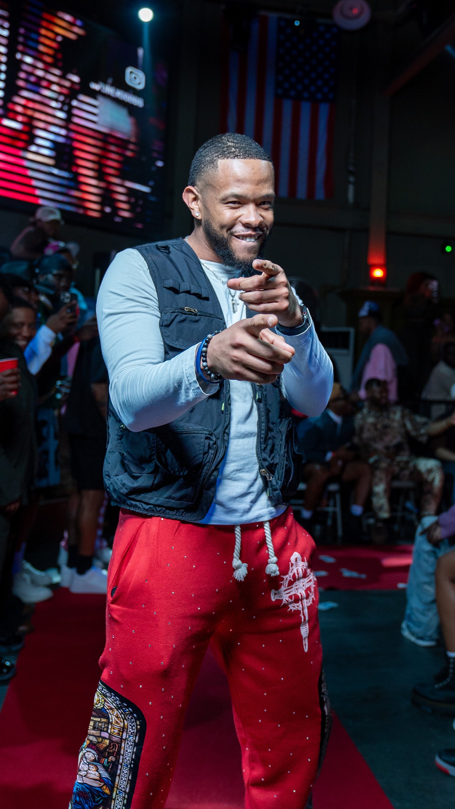 Red PG Sweat Pants
