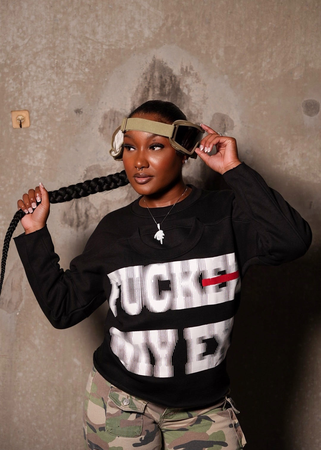 PUREGOODS — “EX FLIES” DOUBLE NECK CREW